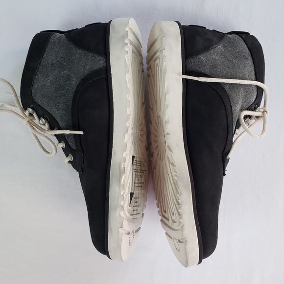 Ugg gray denim leather hi top laceup boots women's size 10 NWOT. - Picture 5 of 8